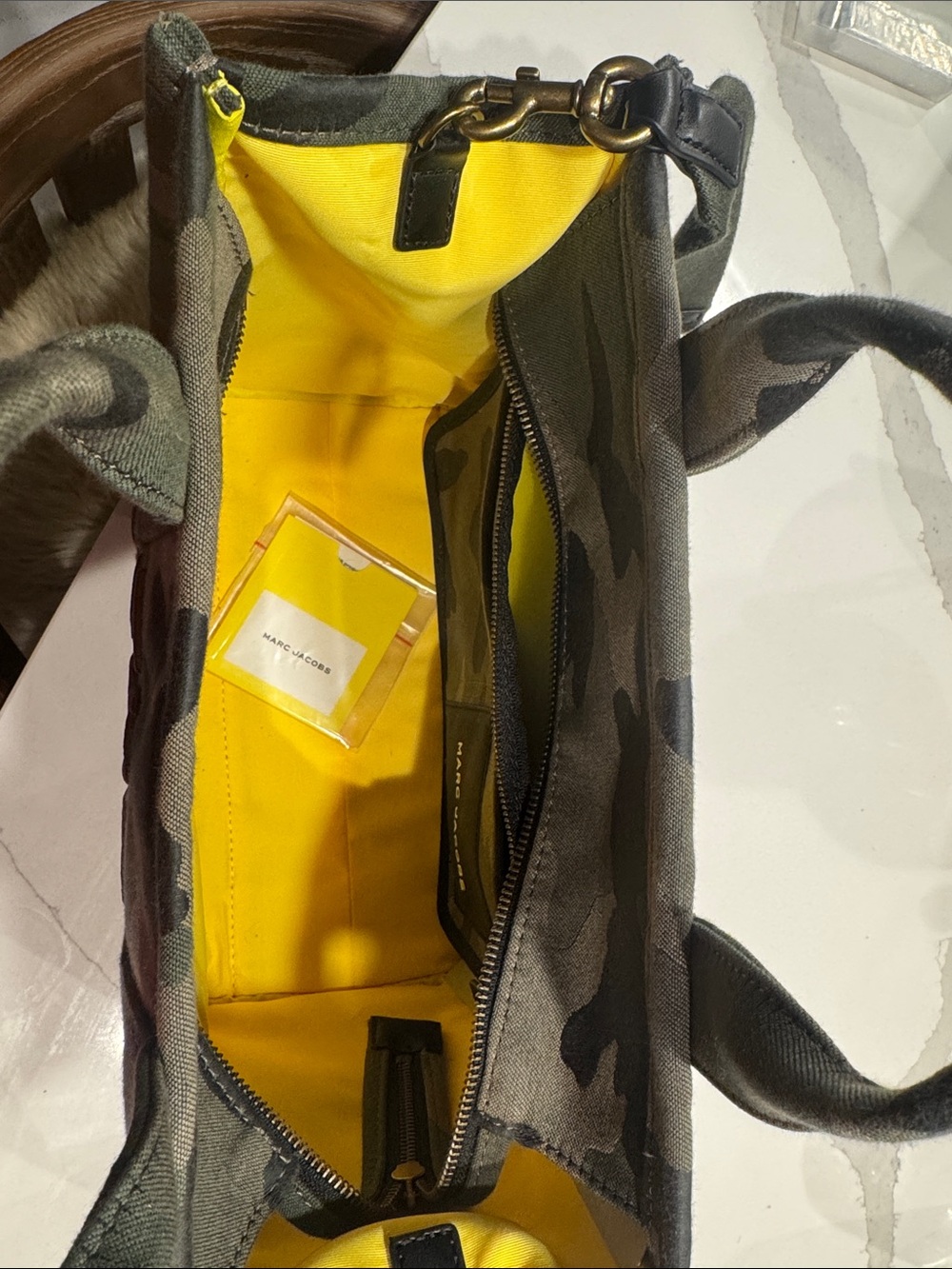 Marc Jacobs Camouflage Canvas Tote with Embroidered Logo- LIKE NEW! - Picture 3 of 3